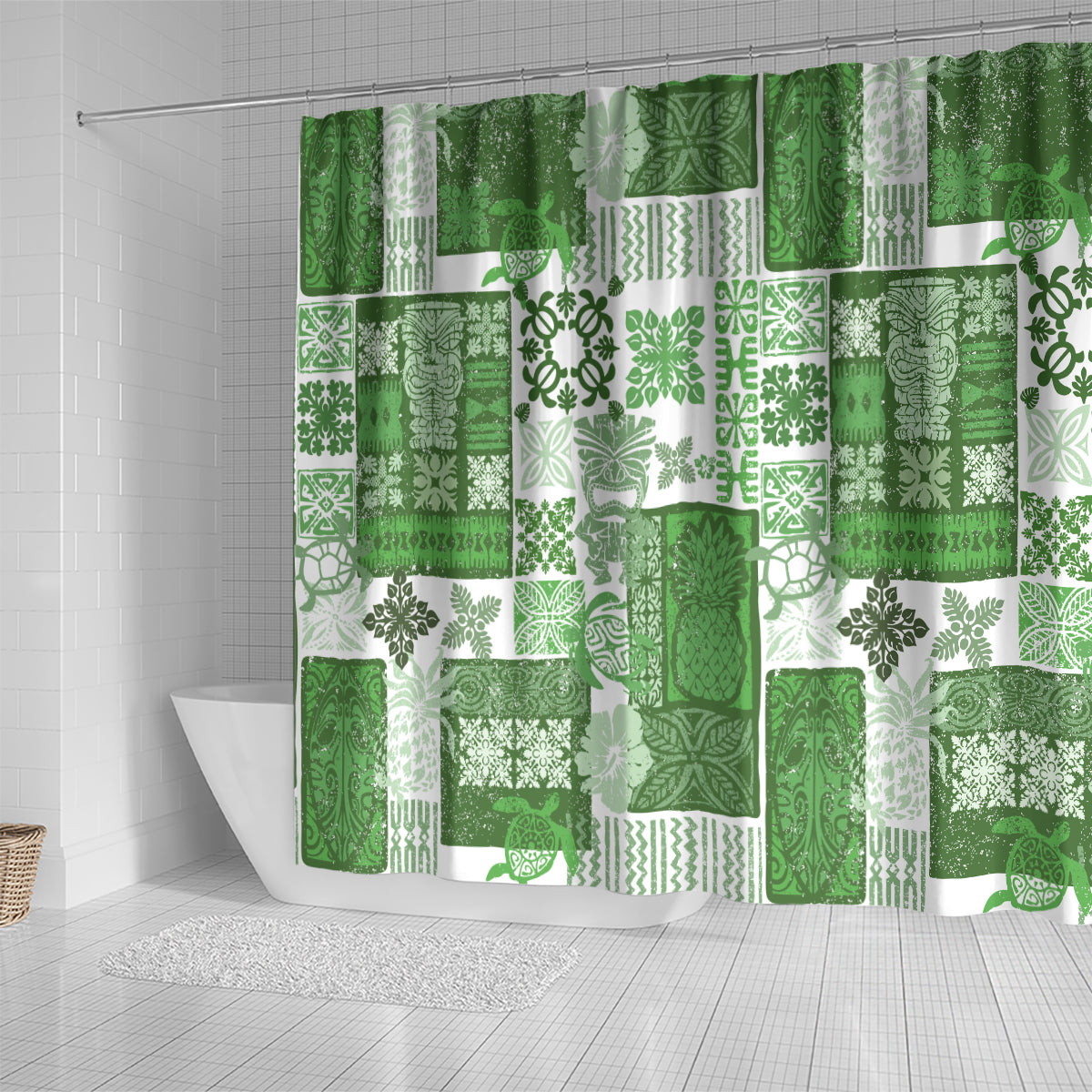hawaiian-quilt-shower-curtain-tiki-tropical-retro-green-version
