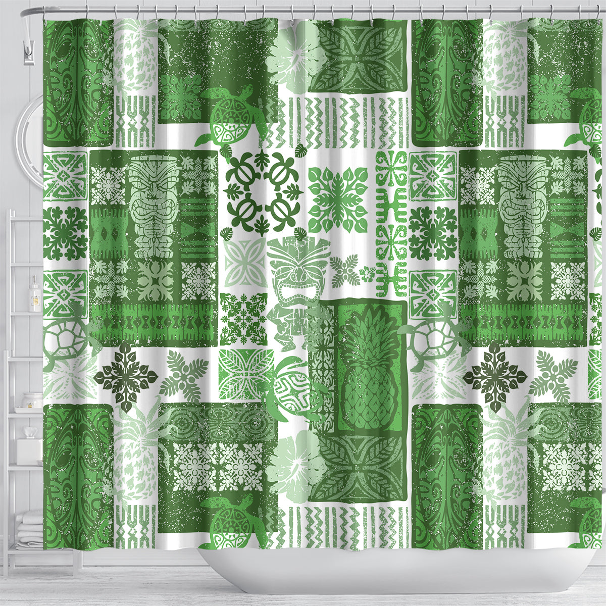 hawaiian-quilt-shower-curtain-tiki-tropical-retro-green-version