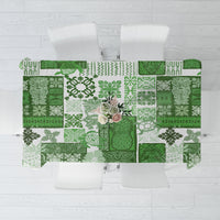 Hawaiian Quilt Tablecloth Tiki Tropical Retro Green Version - Wonder Print Shop