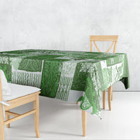 Hawaiian Quilt Tablecloth Tiki Tropical Retro Green Version - Wonder Print Shop