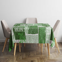 Hawaiian Quilt Tablecloth Tiki Tropical Retro Green Version - Wonder Print Shop