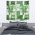 Hawaiian Quilt Tapestry Tiki Tropical Retro Green Version - Wonder Print Shop