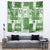 Hawaiian Quilt Tapestry Tiki Tropical Retro Green Version - Wonder Print Shop