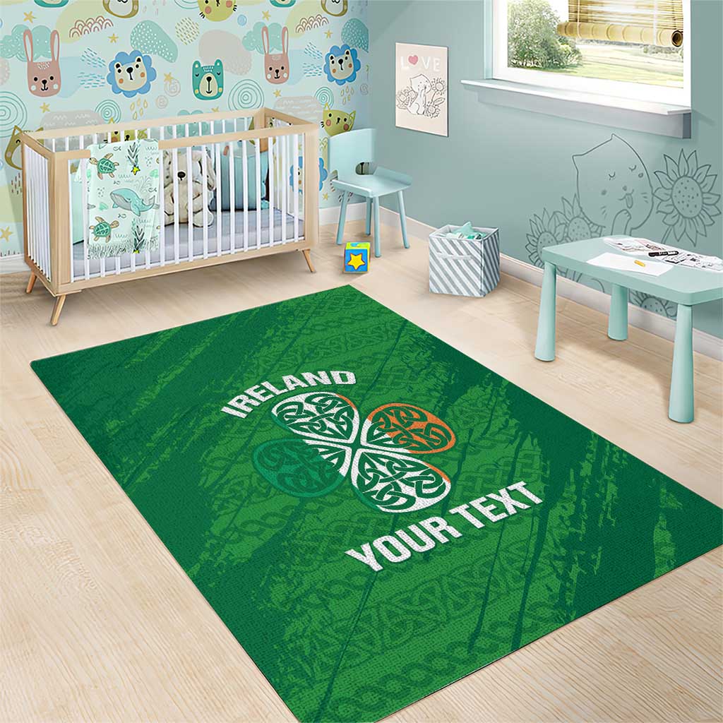 Custom Ireland Cricket Area Rug Irish Celtic Knot - National Color - Wonder Print Shop