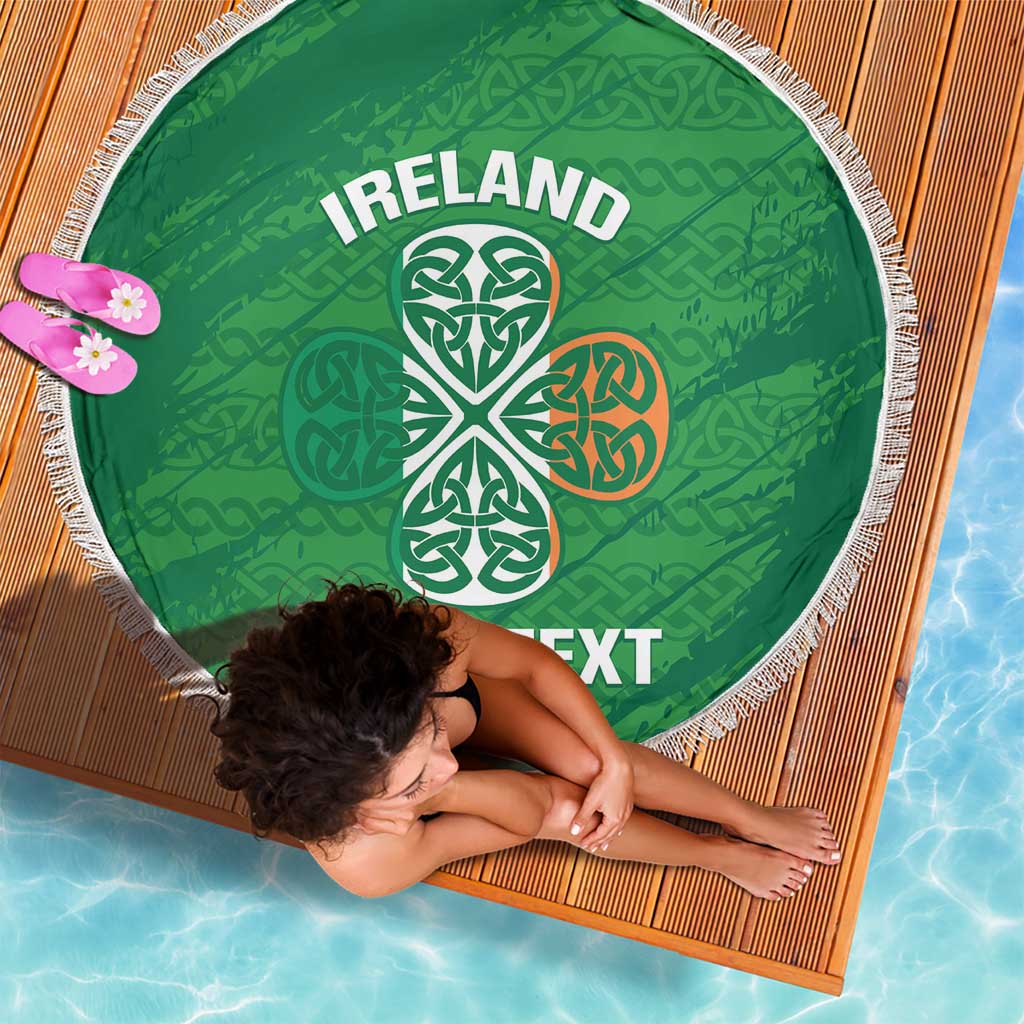 Custom Ireland Cricket Beach Blanket Irish Celtic Knot - National Color - Wonder Print Shop