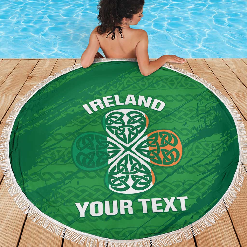 Custom Ireland Cricket Beach Blanket Irish Celtic Knot - National Color - Wonder Print Shop