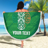 Custom Ireland Cricket Beach Blanket Irish Celtic Knot - National Color - Wonder Print Shop