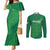 Custom Ireland Cricket Couples Matching Mermaid Dress and Long Sleeve Button Shirt Irish Celtic Knot - National Color