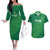 Custom Ireland Cricket Couples Matching Off The Shoulder Long Sleeve Dress and Hawaiian Shirt Irish Celtic Knot - National Color - Wonder Print Shop