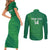 Custom Ireland Cricket Couples Matching Short Sleeve Bodycon Dress and Long Sleeve Button Shirt Irish Celtic Knot - National Color - Wonder Print Shop