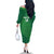 Custom Ireland Cricket Family Matching Off The Shoulder Long Sleeve Dress and Hawaiian Shirt Irish Celtic Knot - National Color - Wonder Print Shop