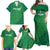 Custom Ireland Cricket Family Matching Off Shoulder Maxi Dress and Hawaiian Shirt Irish Celtic Knot - National Color - Wonder Print Shop