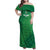 Custom Ireland Cricket Family Matching Off Shoulder Maxi Dress and Hawaiian Shirt Irish Celtic Knot - National Color - Wonder Print Shop