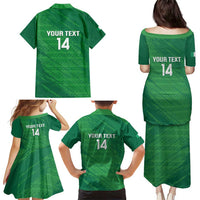 Custom Ireland Cricket Family Matching Puletasi and Hawaiian Shirt Irish Celtic Knot - National Color - Wonder Print Shop