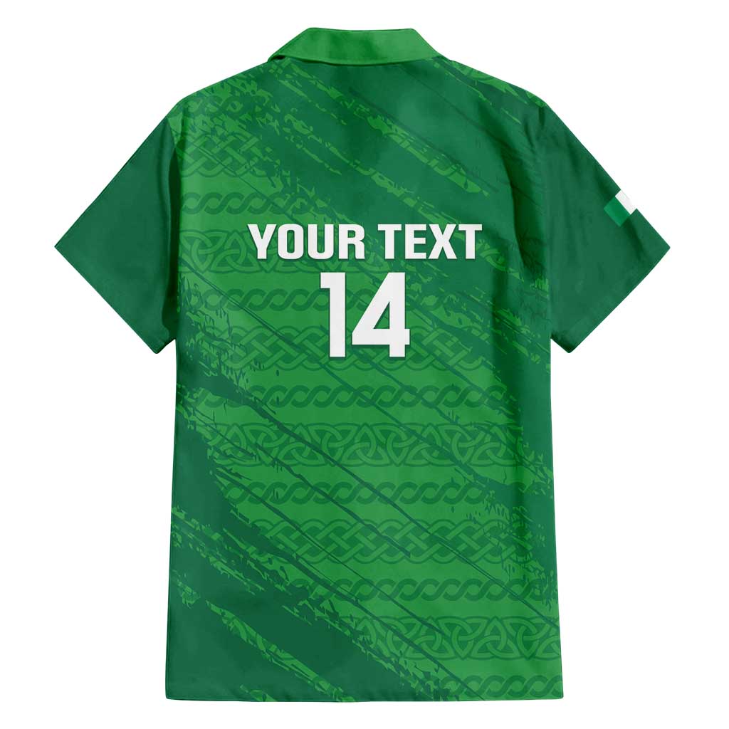 Custom Ireland Cricket Family Matching Puletasi and Hawaiian Shirt Irish Celtic Knot - National Color - Wonder Print Shop