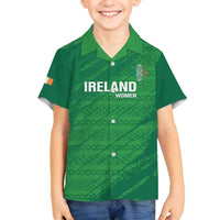 Custom Ireland Cricket Family Matching Puletasi and Hawaiian Shirt Irish Celtic Knot - National Color - Wonder Print Shop