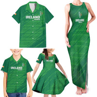 Custom Ireland Cricket Family Matching Tank Maxi Dress and Hawaiian Shirt Irish Celtic Knot - National Color - Wonder Print Shop