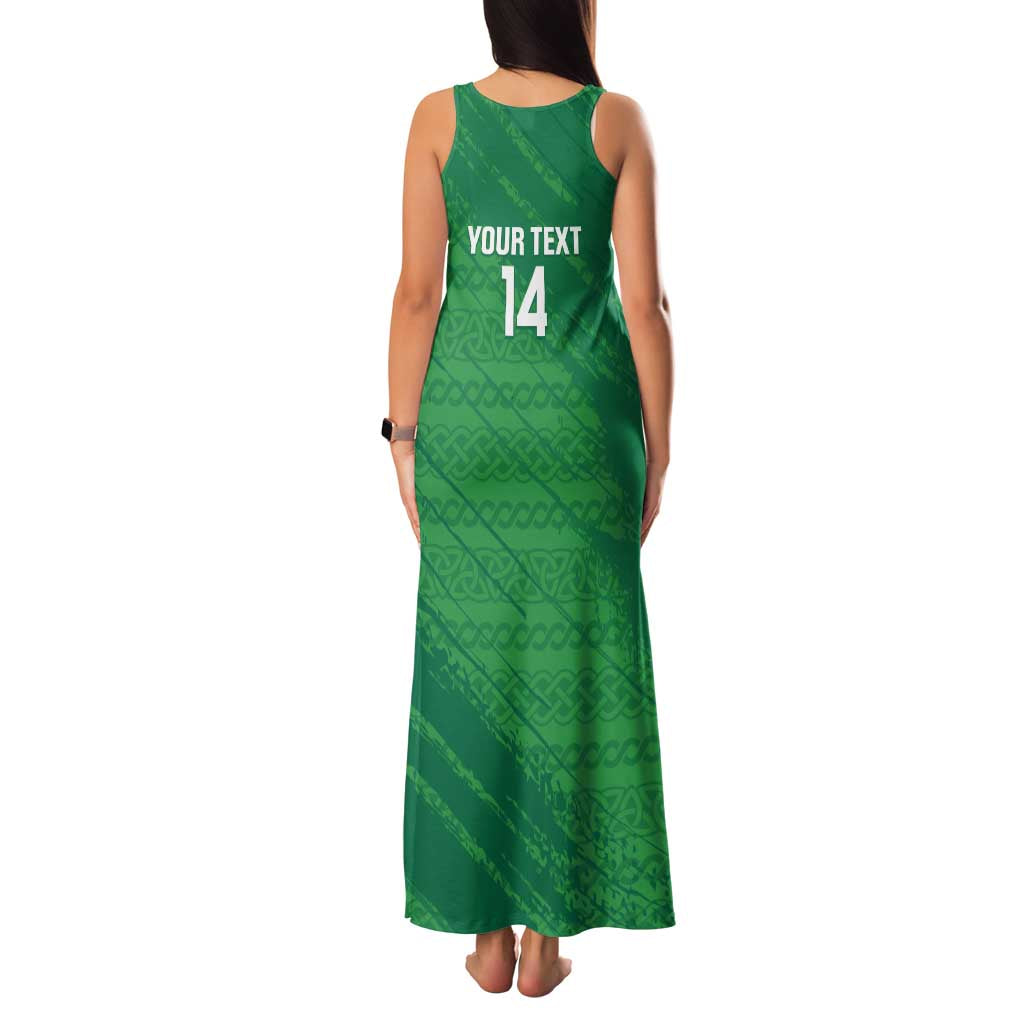 Custom Ireland Cricket Family Matching Tank Maxi Dress and Hawaiian Shirt Irish Celtic Knot - National Color - Wonder Print Shop