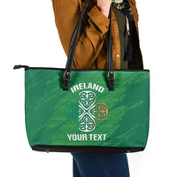 Custom Ireland Cricket Leather Tote Bag Irish Celtic Knot - National Color - Wonder Print Shop