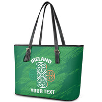 Custom Ireland Cricket Leather Tote Bag Irish Celtic Knot - National Color - Wonder Print Shop