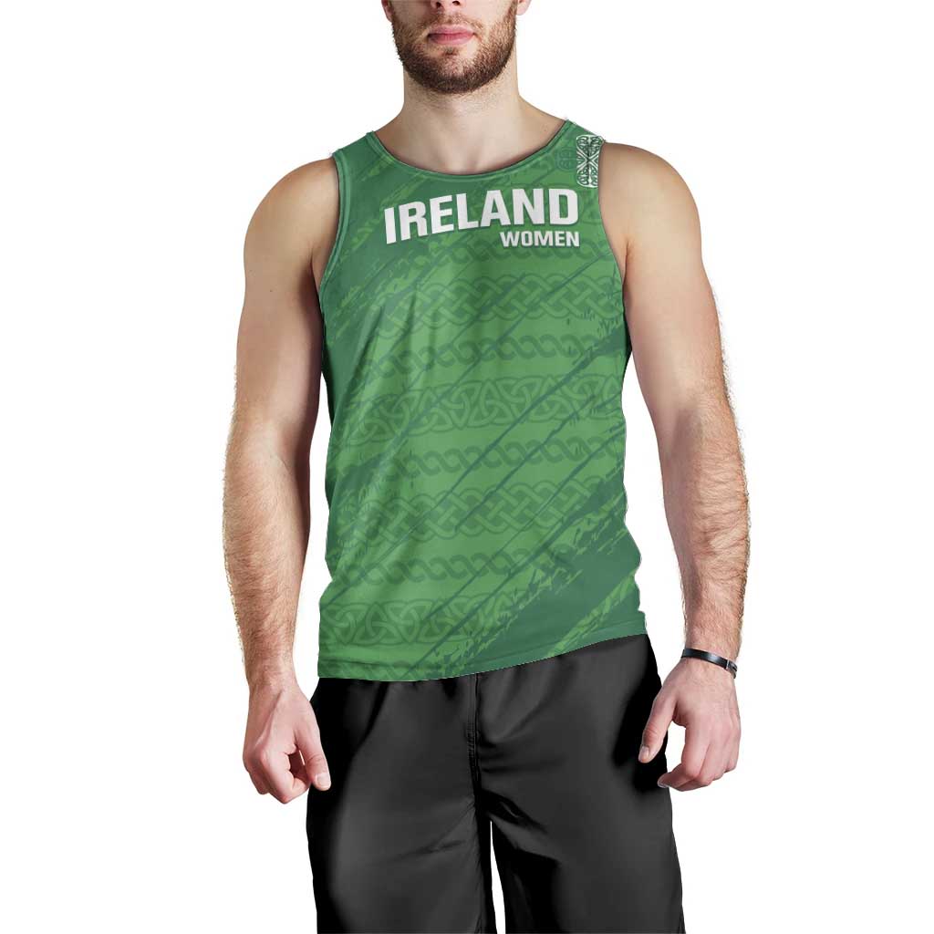 Custom Ireland Cricket Men Tank Top Irish Celtic Knot - National Color - Wonder Print Shop