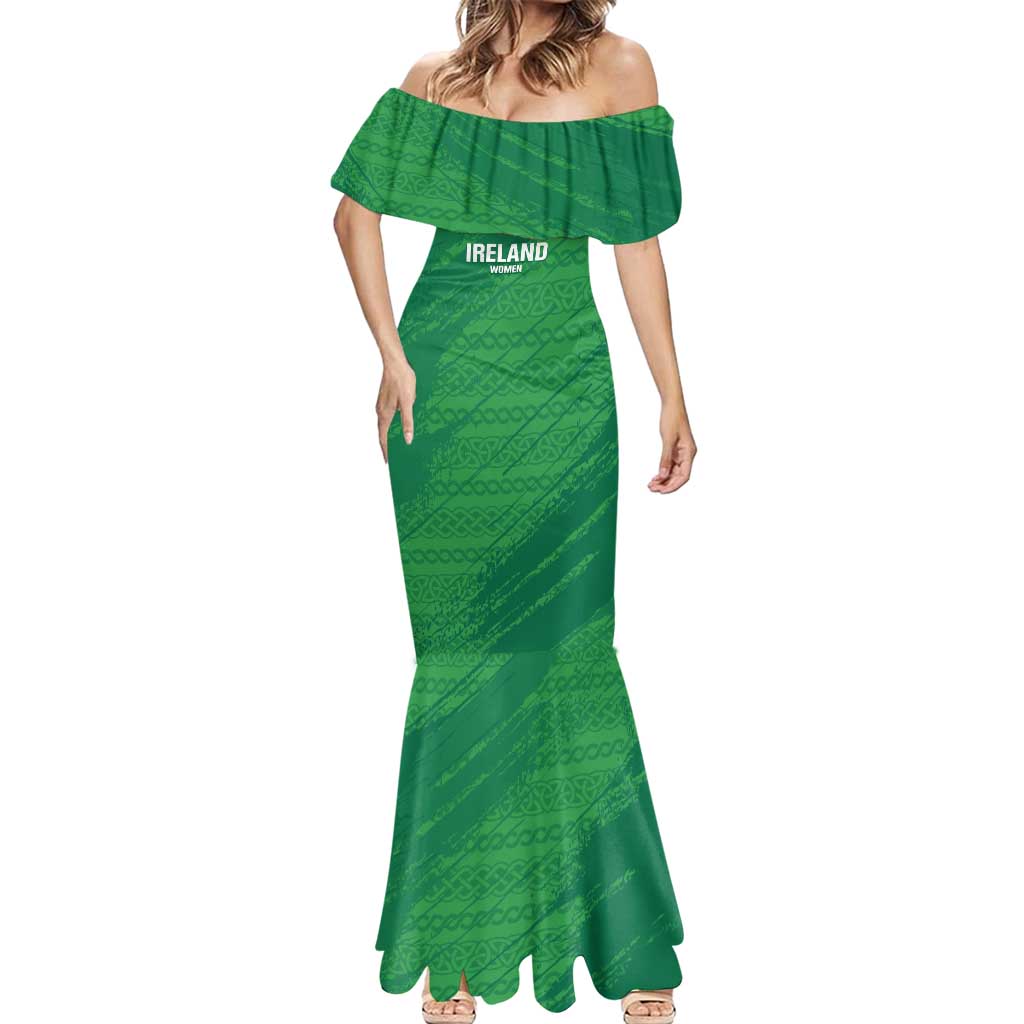 Custom Ireland Cricket Mermaid Dress Irish Celtic Knot - National Color - Wonder Print Shop