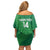 Custom Ireland Cricket Off Shoulder Short Dress Irish Celtic Knot - National Color - Wonder Print Shop