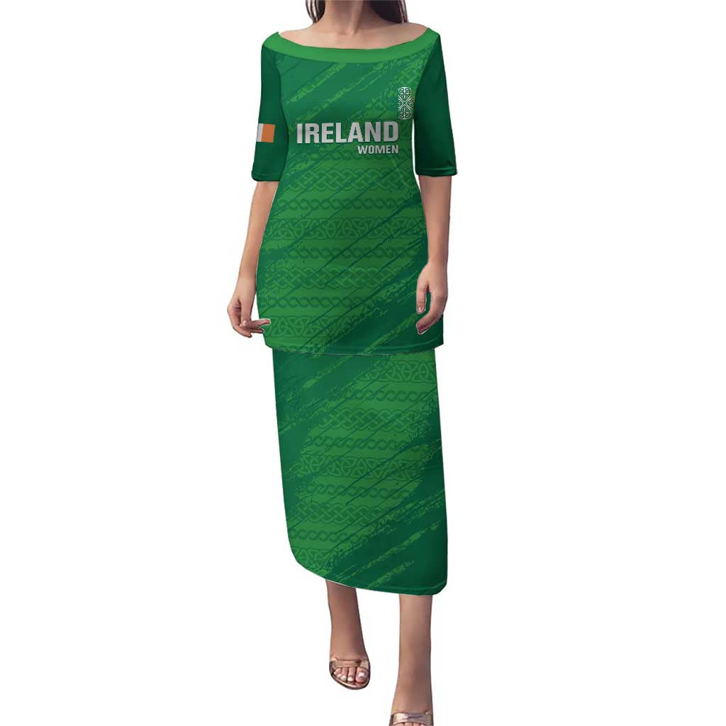 Custom Ireland Cricket Puletasi Irish Celtic Knot - National Color - Wonder Print Shop