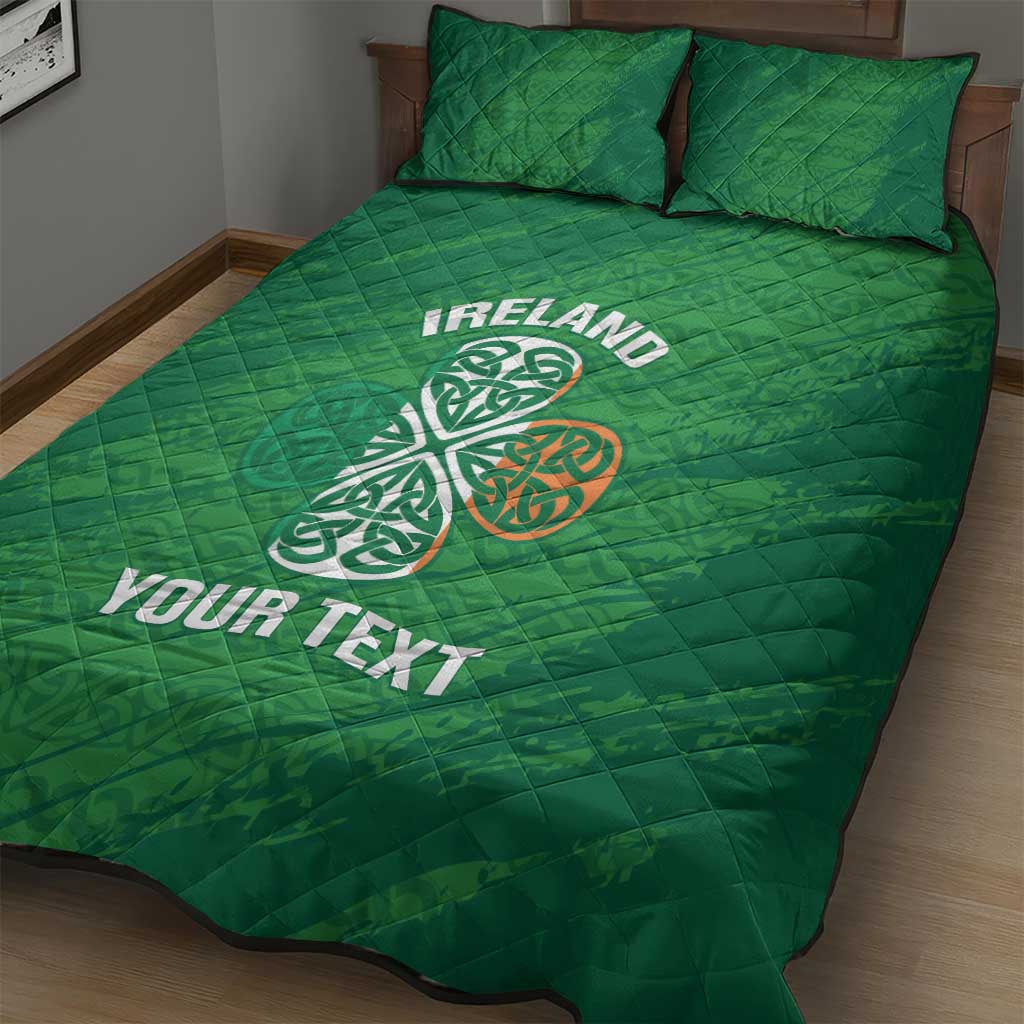 Custom Ireland Cricket Quilt Bed Set Irish Celtic Knot - National Color - Wonder Print Shop