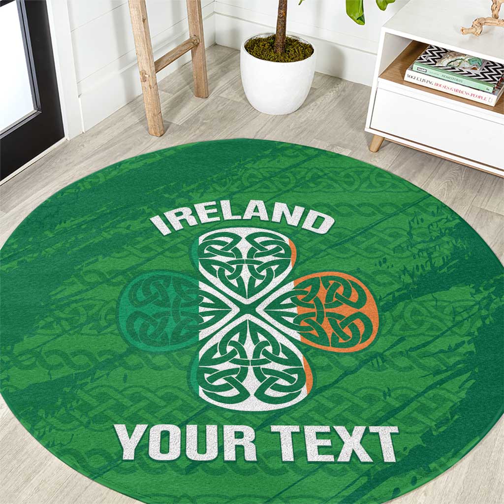 Custom Ireland Cricket Round Carpet Irish Celtic Knot - National Color