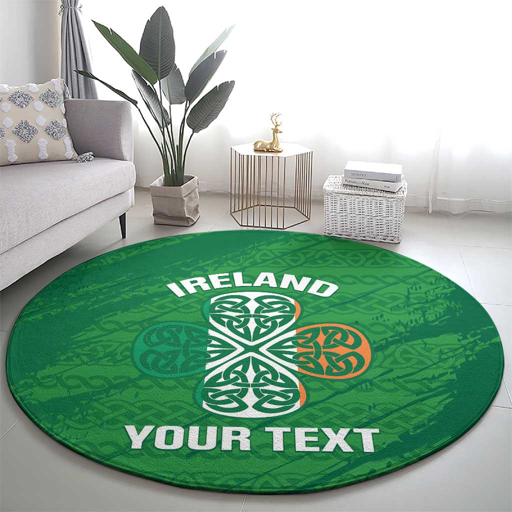 Custom Ireland Cricket Round Carpet Irish Celtic Knot - National Color