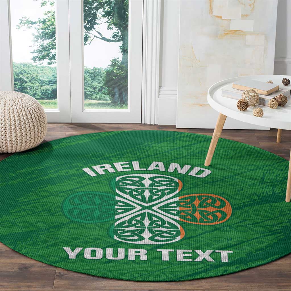 Custom Ireland Cricket Round Carpet Irish Celtic Knot - National Color