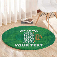 Custom Ireland Cricket Round Carpet Irish Celtic Knot - National Color