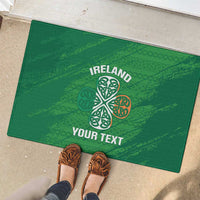 Custom Ireland Cricket Rubber Doormat Irish Celtic Knot - National Color - Wonder Print Shop