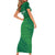 Custom Ireland Cricket Short Sleeve Bodycon Dress Irish Celtic Knot - National Color - Wonder Print Shop