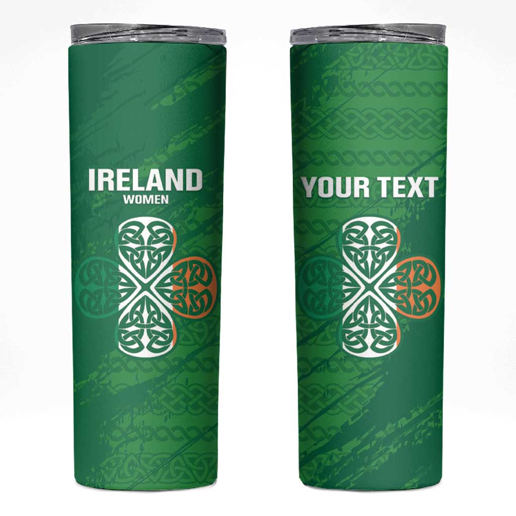 Custom Ireland Cricket Skinny Tumbler Irish Celtic Knot - National Color - Wonder Print Shop