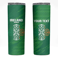 Custom Ireland Cricket Skinny Tumbler Irish Celtic Knot - National Color - Wonder Print Shop