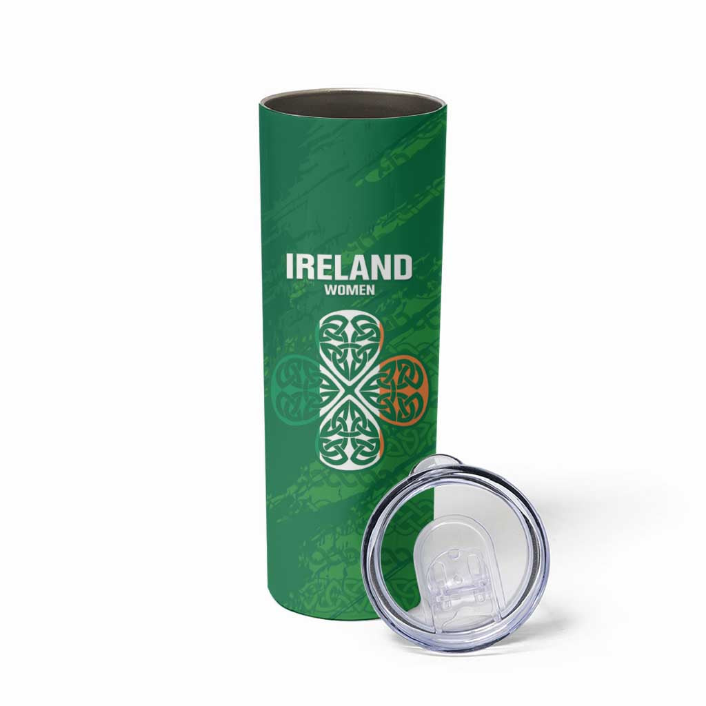 Custom Ireland Cricket Skinny Tumbler Irish Celtic Knot - National Color - Wonder Print Shop