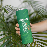 Custom Ireland Cricket Skinny Tumbler Irish Celtic Knot - National Color - Wonder Print Shop