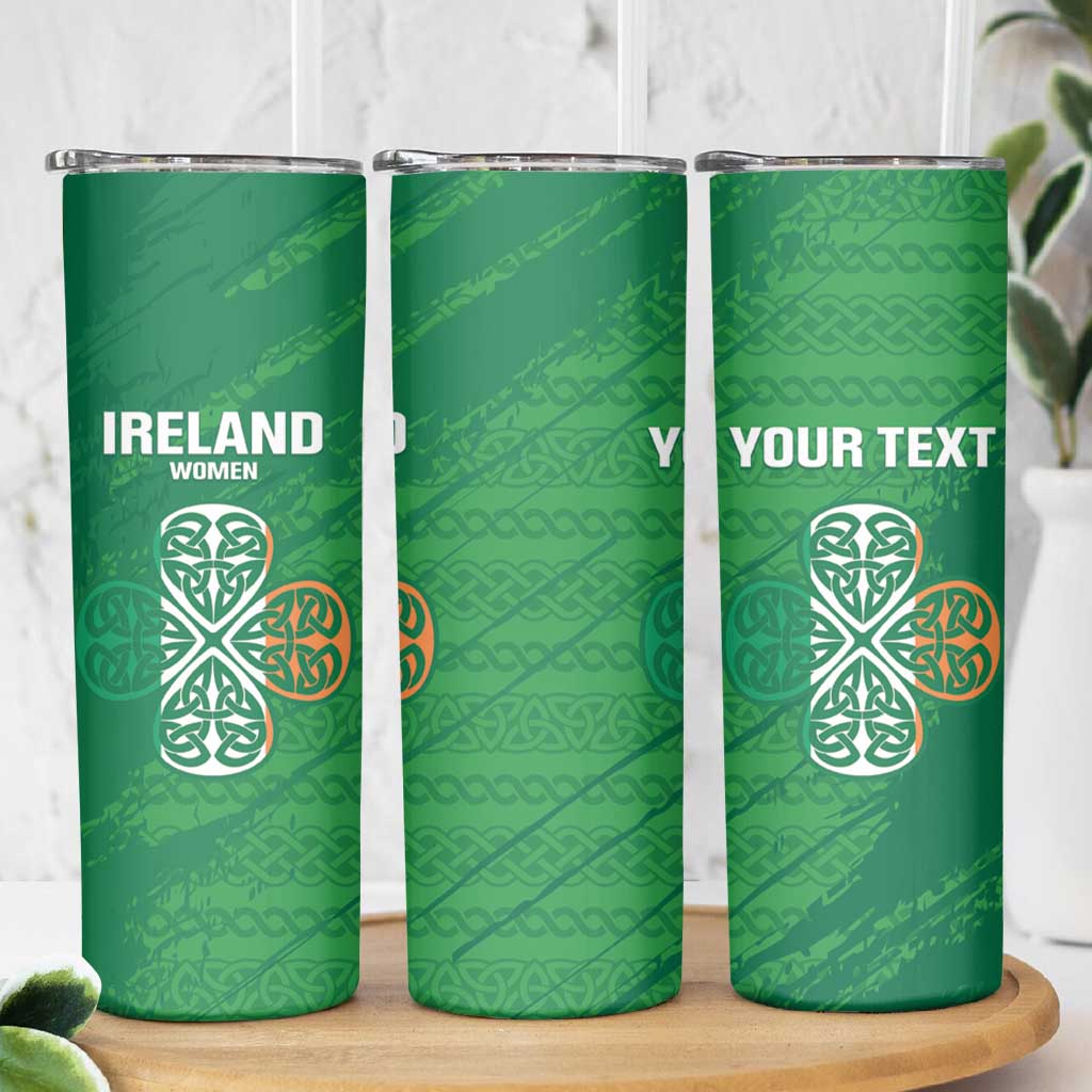 Custom Ireland Cricket Skinny Tumbler Irish Celtic Knot - National Color - Wonder Print Shop