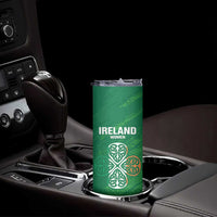 Custom Ireland Cricket Skinny Tumbler Irish Celtic Knot - National Color - Wonder Print Shop