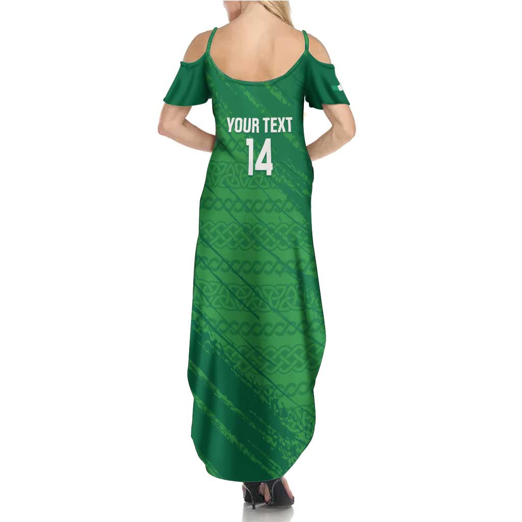 Custom Ireland Cricket Summer Maxi Dress Irish Celtic Knot - National Color - Wonder Print Shop