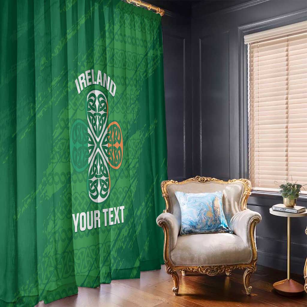 Custom Ireland Cricket Window Curtain Irish Celtic Knot - National Color - Wonder Print Shop