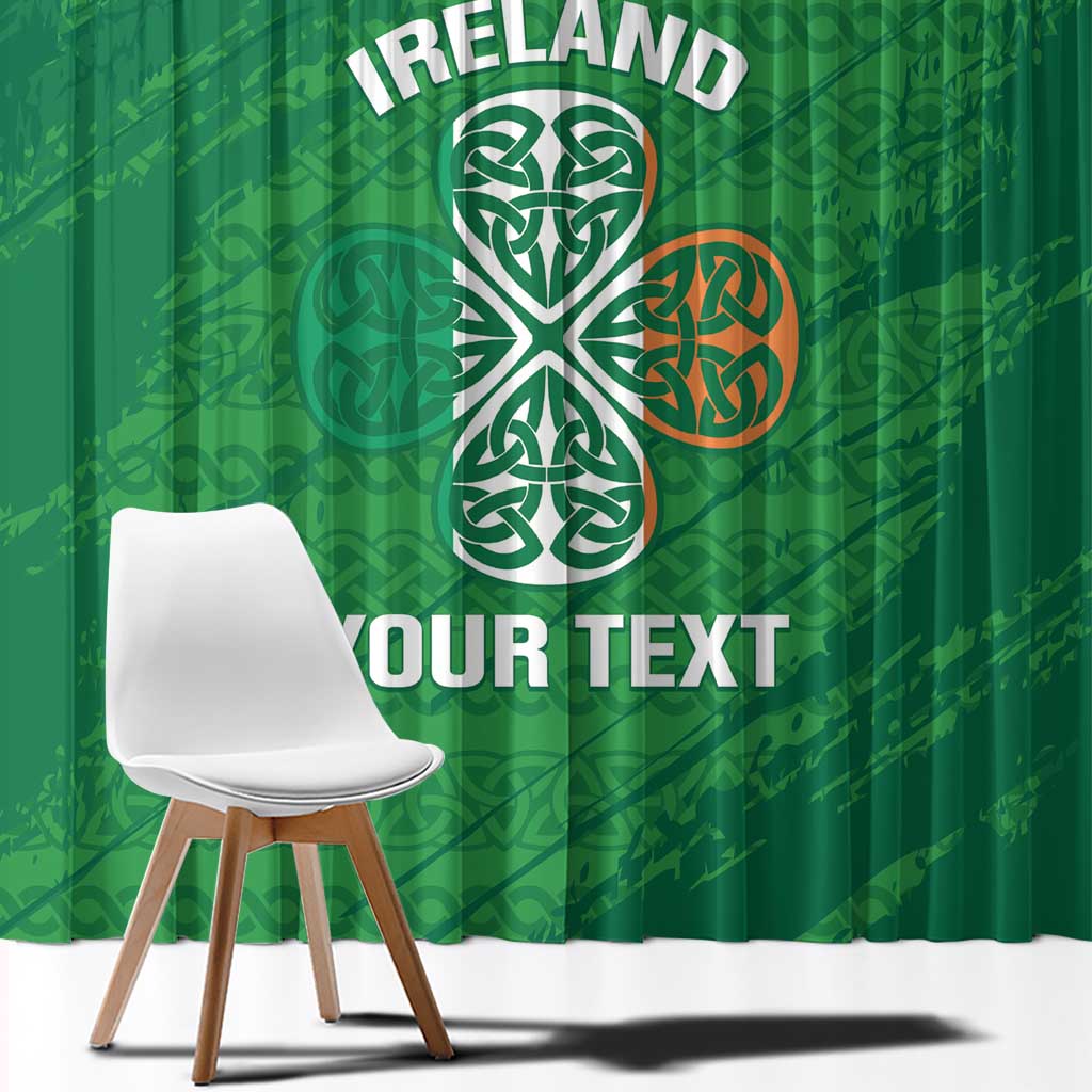 Custom Ireland Cricket Window Curtain Irish Celtic Knot - National Color - Wonder Print Shop