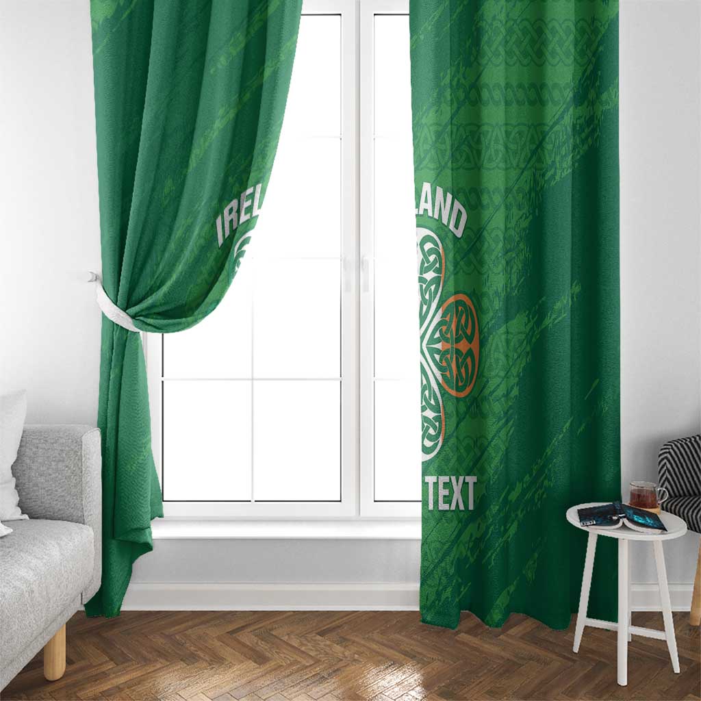 Custom Ireland Cricket Window Curtain Irish Celtic Knot - National Color - Wonder Print Shop