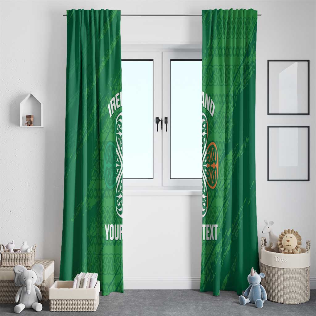 Custom Ireland Cricket Window Curtain Irish Celtic Knot - National Color - Wonder Print Shop