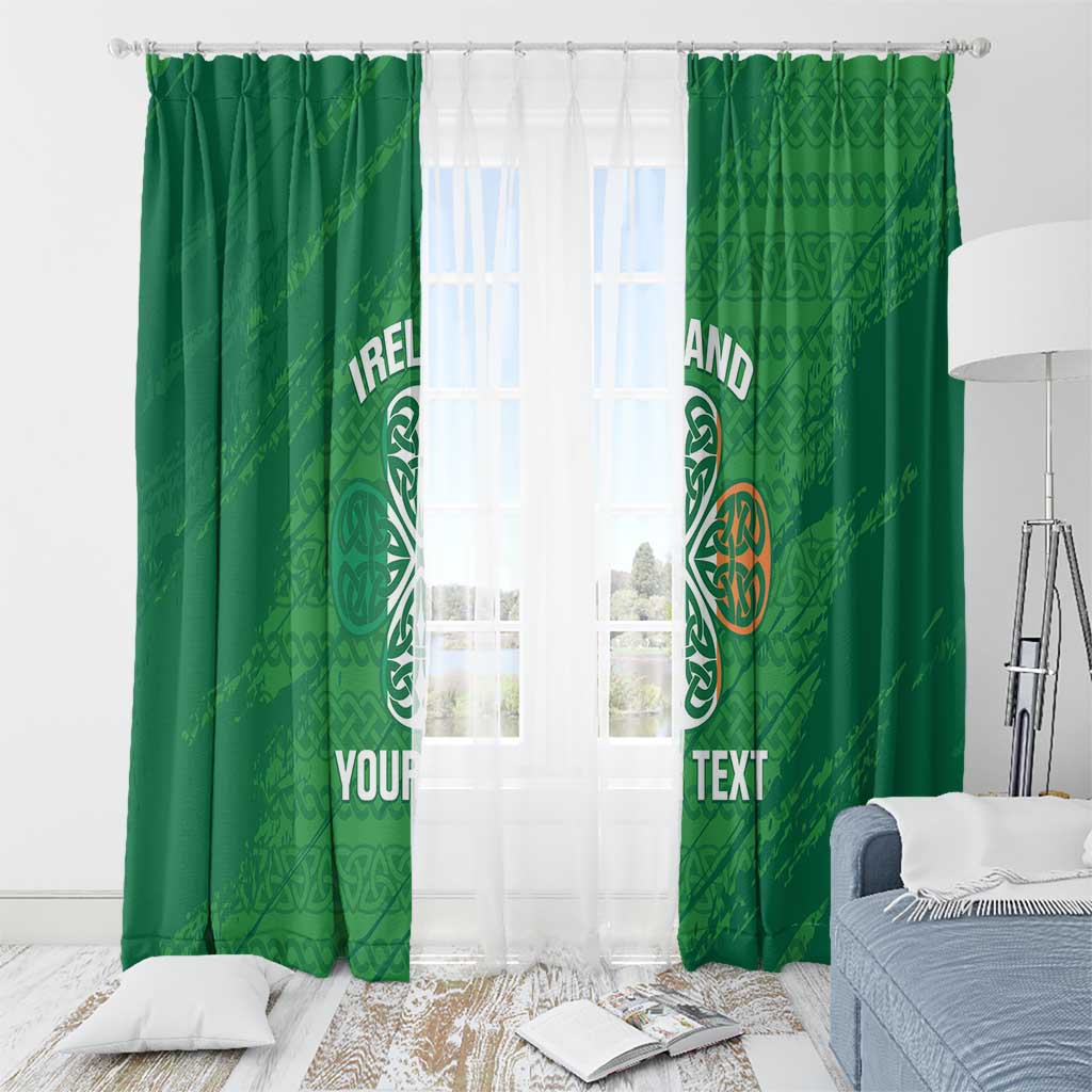 Custom Ireland Cricket Window Curtain Irish Celtic Knot - National Color - Wonder Print Shop