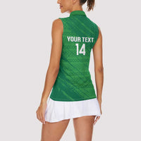 Custom Ireland Cricket Women Sleeveless Polo Shirt Irish Celtic Knot - National Color - Wonder Print Shop