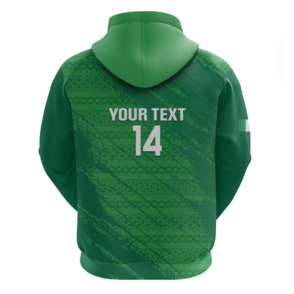 Custom Ireland Cricket Zip Hoodie Irish Celtic Knot - National Color - Wonder Print Shop