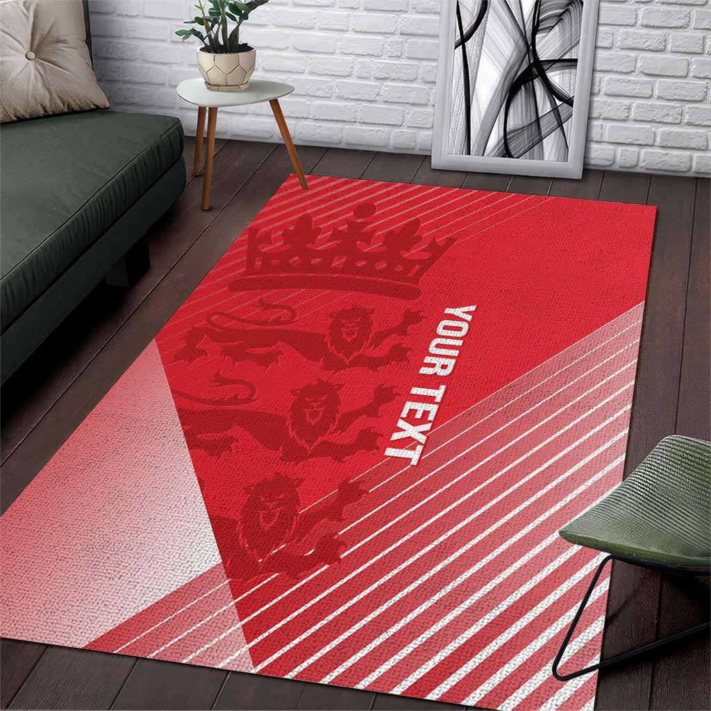 Custom England Cricket Area Rug Go Champions Sporty Style - Wonder Print Shop